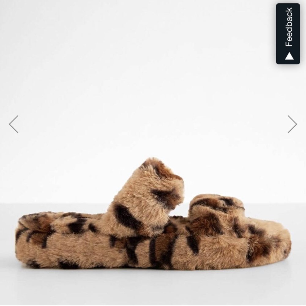 Wild Diva Cuddles Leopard Print Slipper
